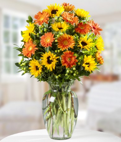 Arreglo de Girasoles y Gerberas