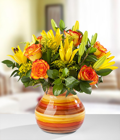 Mixed Bouquet in Collection Vase