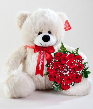 Big Luxury Bear with Roses