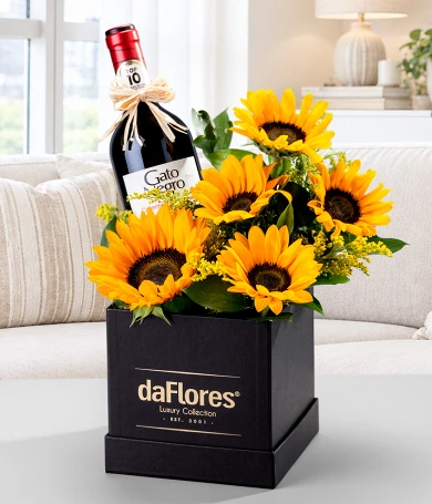Caja Girasoles y Vino