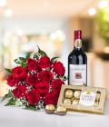 Rosas Chocolates y Vino